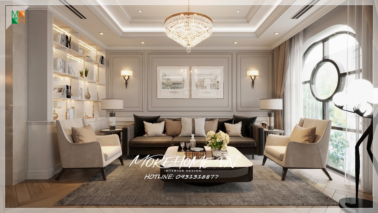Bàn trang trí phòng khách được thiết kế theo phong cách hiện đại tinh tế, chiếc bàn nhận được sự quan tâm và tin dùng của số đông các chủ hộ. Chiếc bàn trang trí được sử dụng để đặt đèn để bàn hoặc